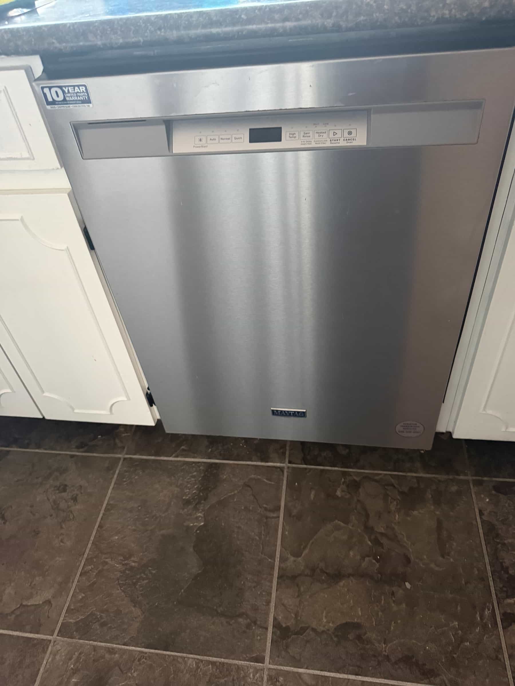 Dishwasher leak repaired and tested in Halifax.